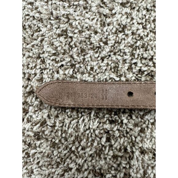 Vintage CHRISTIAN DIOR Womens 36 Brown Leather Blend Braided Belt Made in Spain main image 7